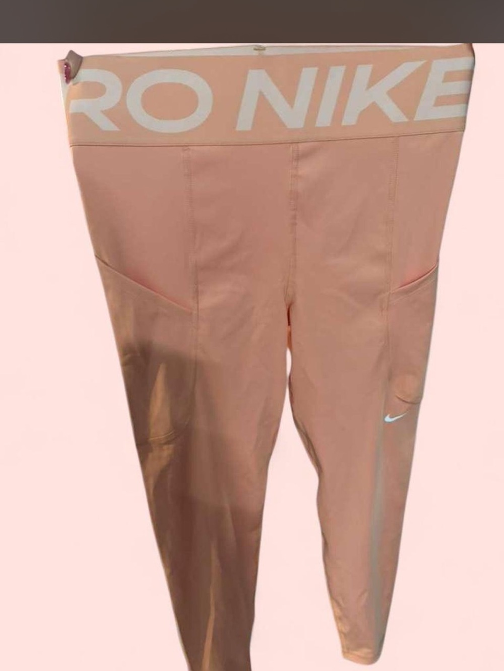 Nike Kids Peach Dri-FIT Leggings with Pockets